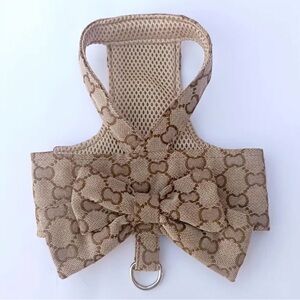 Designer Tan Bow Harness for Women